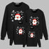 Warm vests cute cartoon Christmas series snowflake printing a family of three parents and children